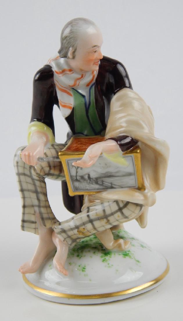 AUGARTEN VIENNA PORCELAIN FIGURE MAN w MUSIC BOX (1 of 6)