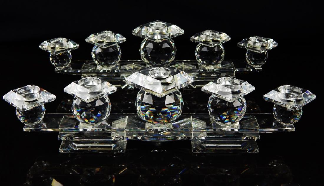 Pr SWAROVSKI CRYSTAL 5 LIGHT CANDLEHOLDERS (1 of 2)