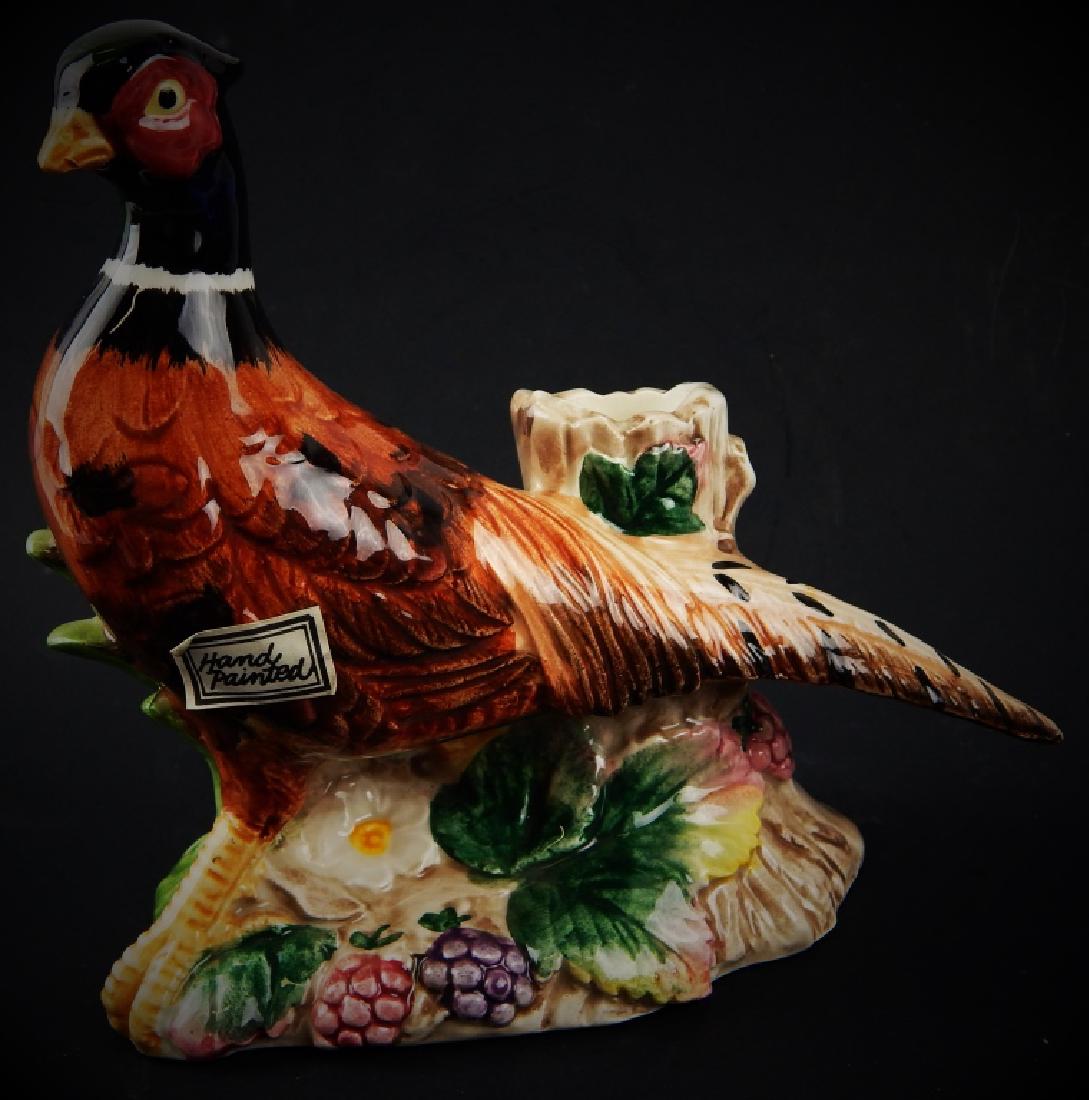 4 FITZ & FLOYD COMMON PHEASANT CANDLE HOLDERS (1 of 3)