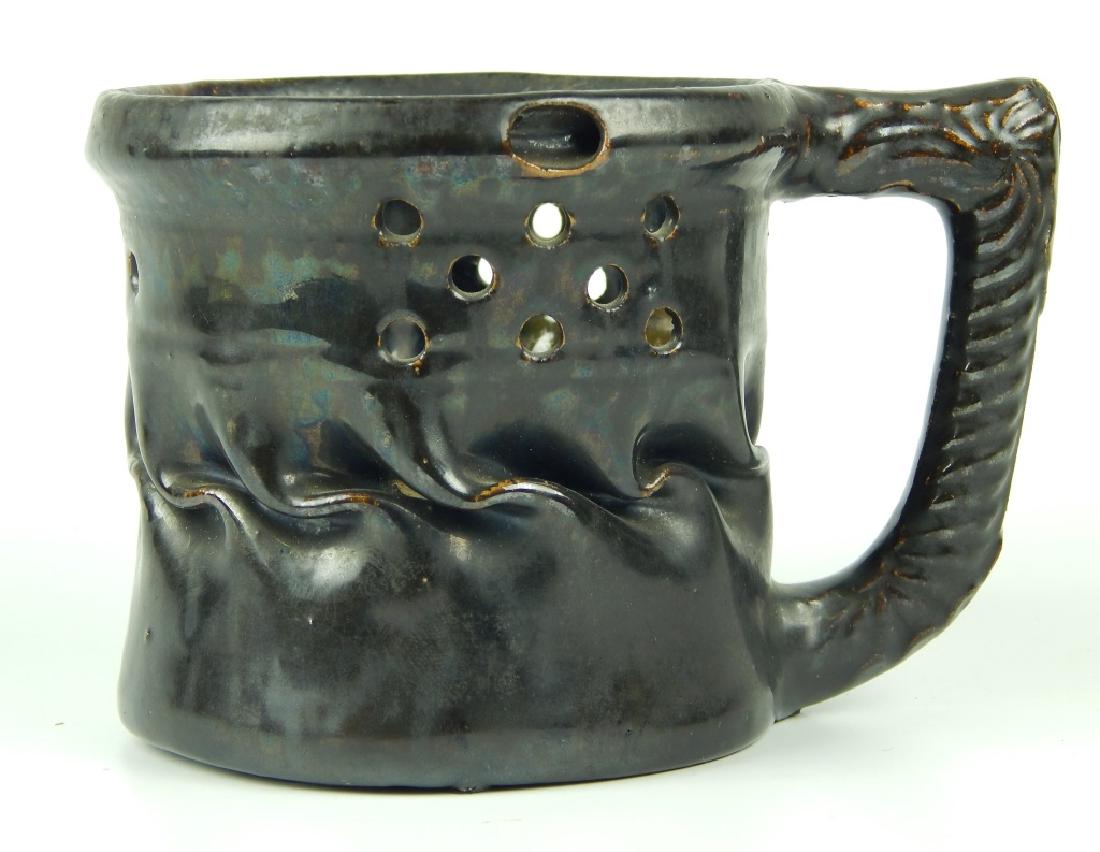 RARE OHR GLAZED STONEWARE PUZZLE MUG