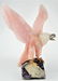 LARGE ROSE QUARTZ EAGLE SCULTPURE AMETHYST BASE
