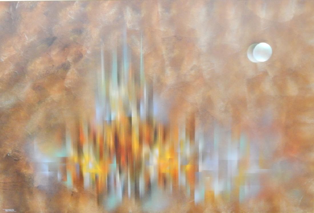 LEO NIERMAN "PRISMATIC CITY" OIL WORK ON BOARD (1 of 6)
