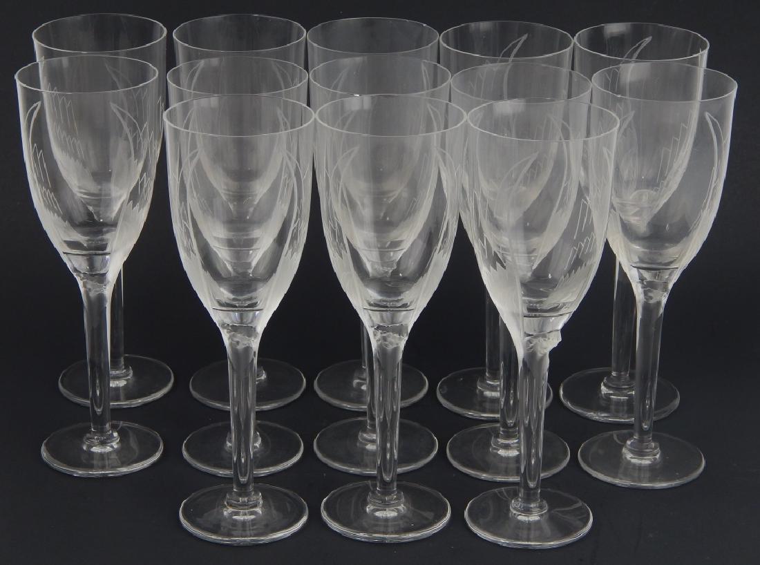 13 LALIQUE FRANCE "ANGE" FLUTED CHAMPAGNE GLASSES (1 of 9)