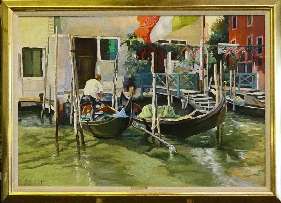 WALLY FINDLAY DON HAZEN LARGE VENETIAN BOAT OIL (1 of 8)