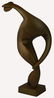 M. DELA MODERNIST "DISCUS THROWER" BRONZE FIGURE
