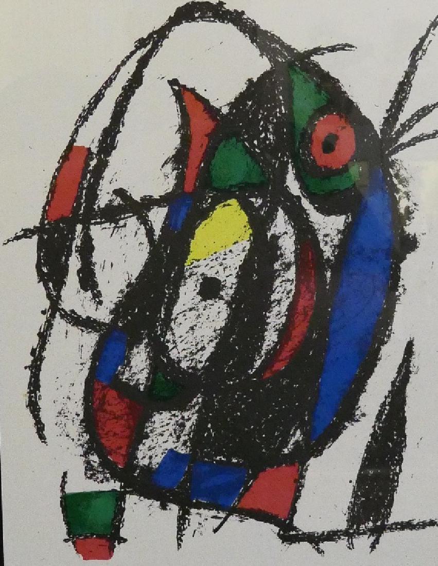 JOAN MIRO UNSIGNED ABSTRACT COLOR LITHOGRAPH (1 of 3)