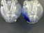 Pr URI BLOCH 950 SILVER GLASS DUCK CLARET PITCHERS - 6