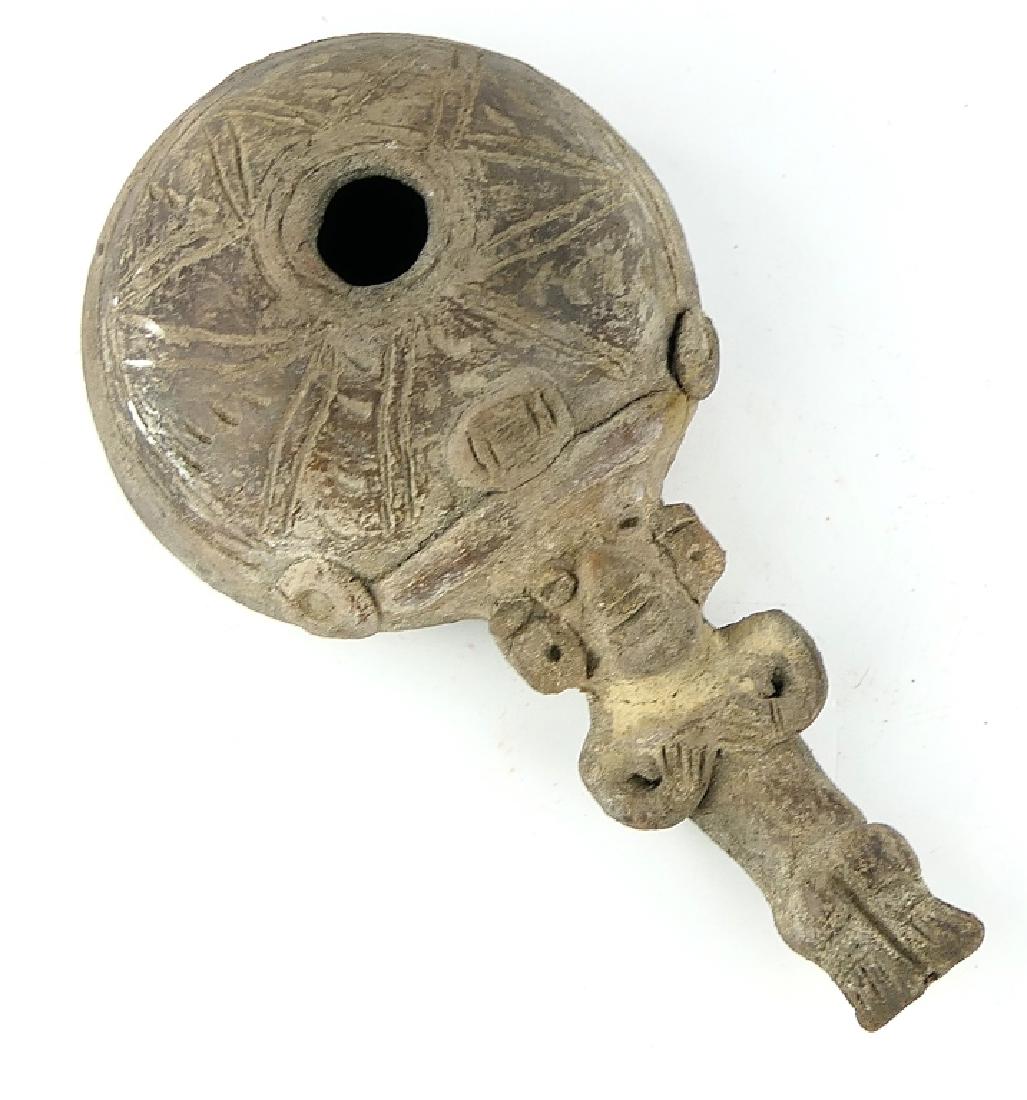 PRE-COLUMBIAN POTTERY MAYAN HANDLED VESSEL (1 of 5)