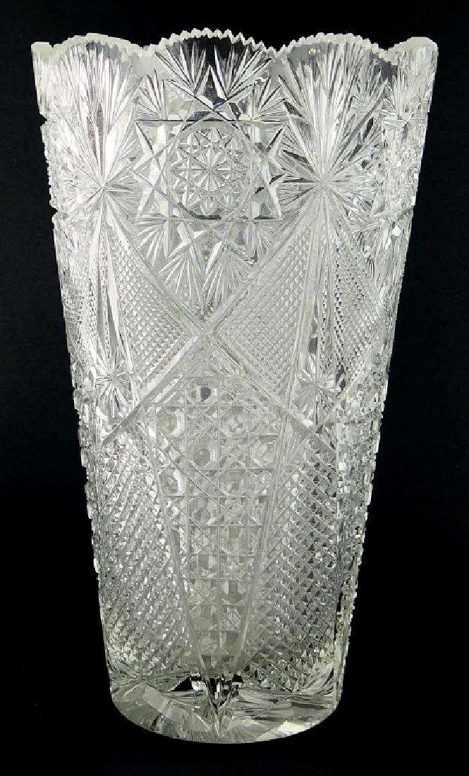 AMERICAN BRILLIANT PERIOD CUT CRYSTAL 12" VASE (1 of 5)