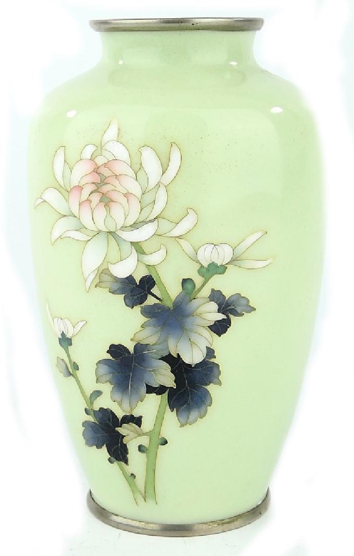 ANDO JUBEI JAPANESE CLOISONNE FLORAL CABINET VASE (1 of 5)