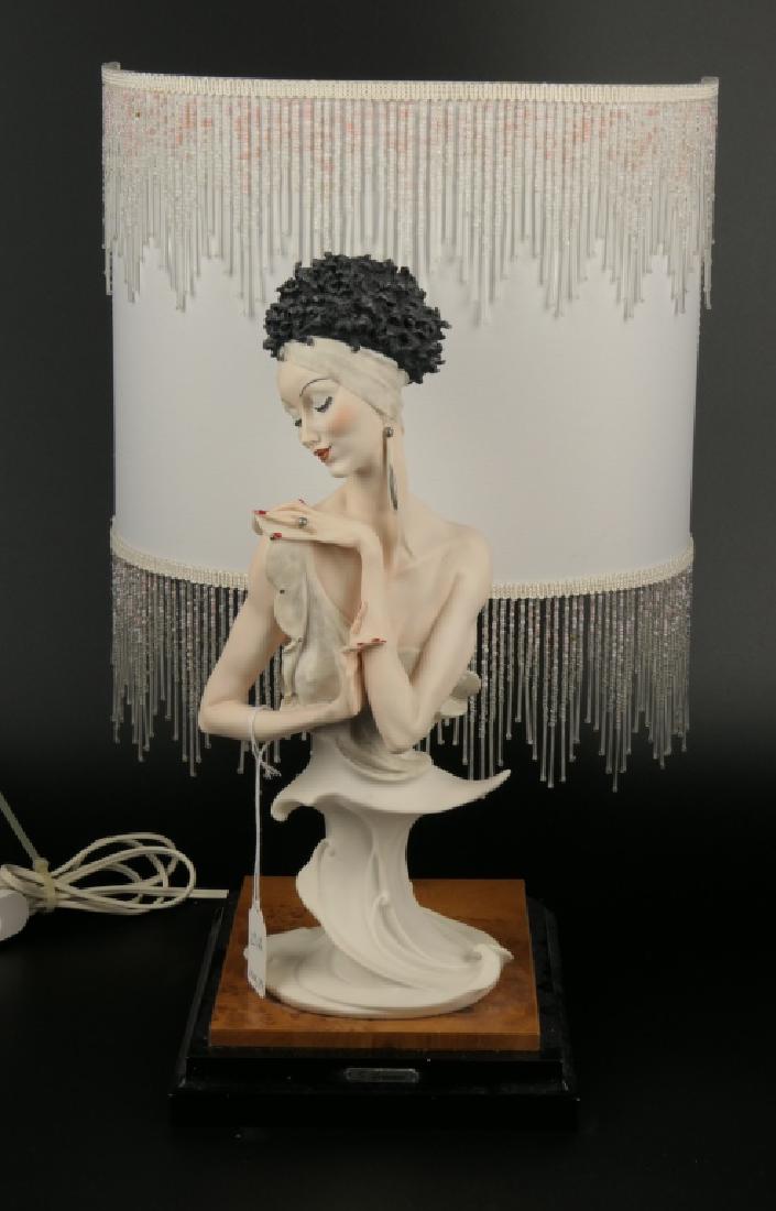 GIUSEPPE ARMANI PORCELAIN BUST OF LADY TABLE LAMP (1 of 8)