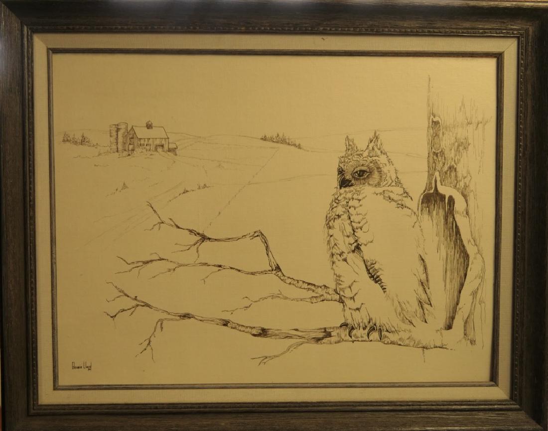 GLENNIS LLOYD (AMERICAN 20th C) MIXED MEDIA WORK (1 of 5)