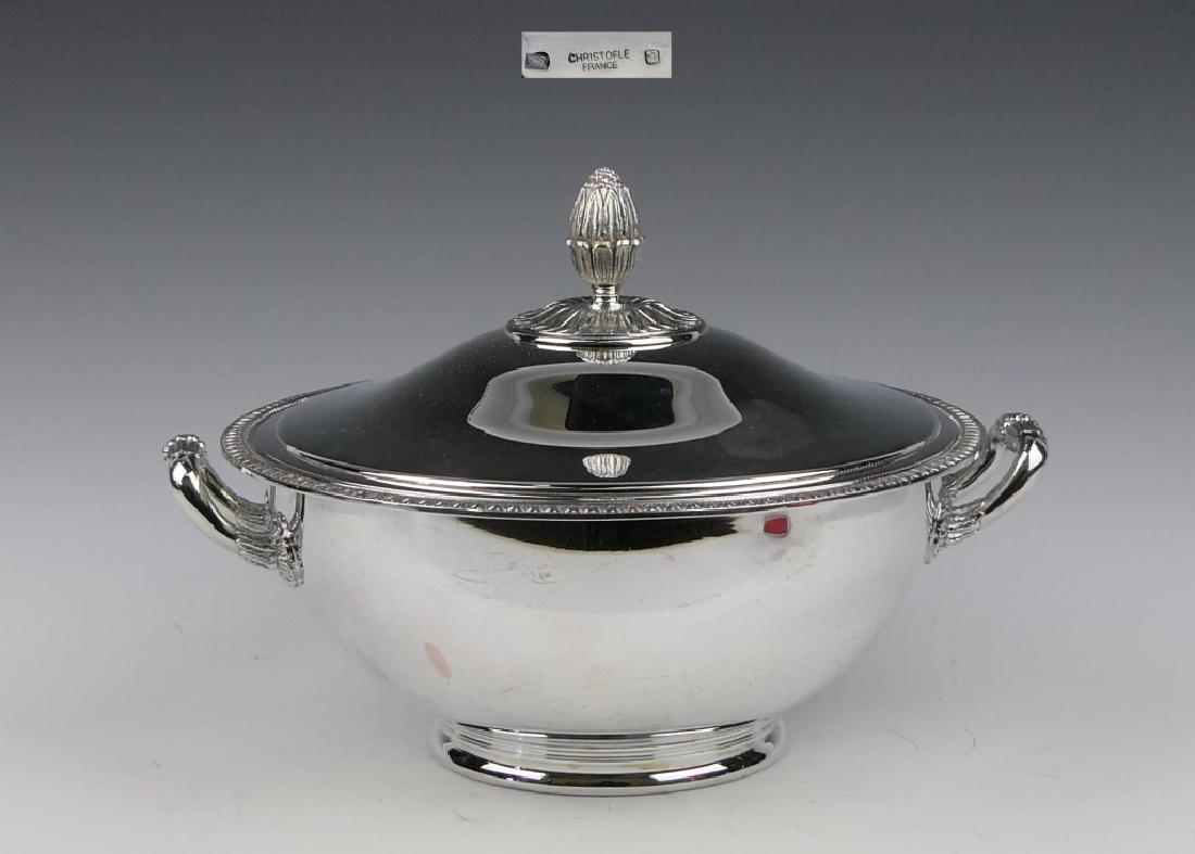 CHRISTOFLE "MALMAISON-BEAUHARNAIS" COV'D TUREEN (1 of 8)
