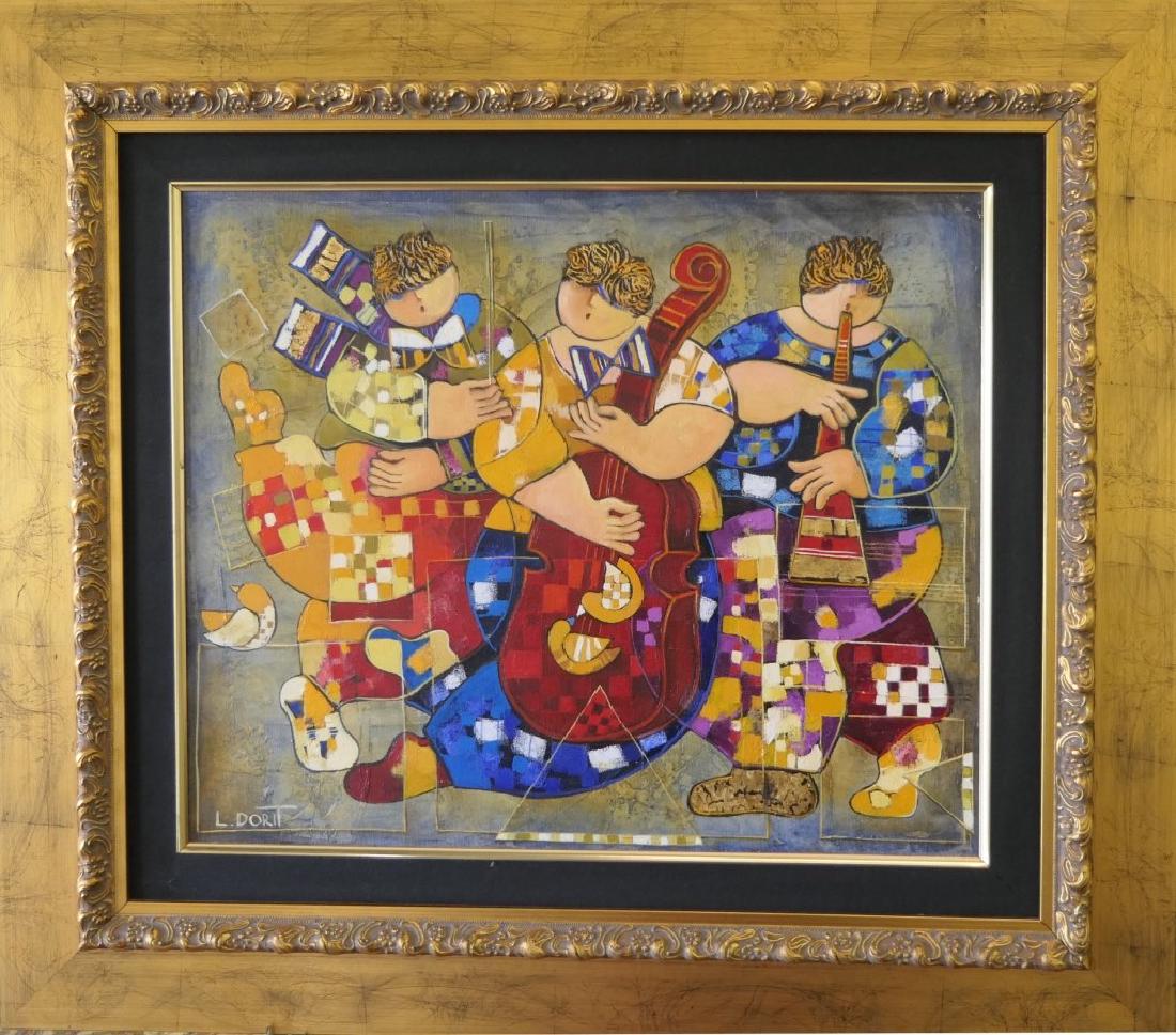 DORIT LEVI (ISRAEL, b1952) "WENTER MUSIC" OIL WORK (1 of 9)