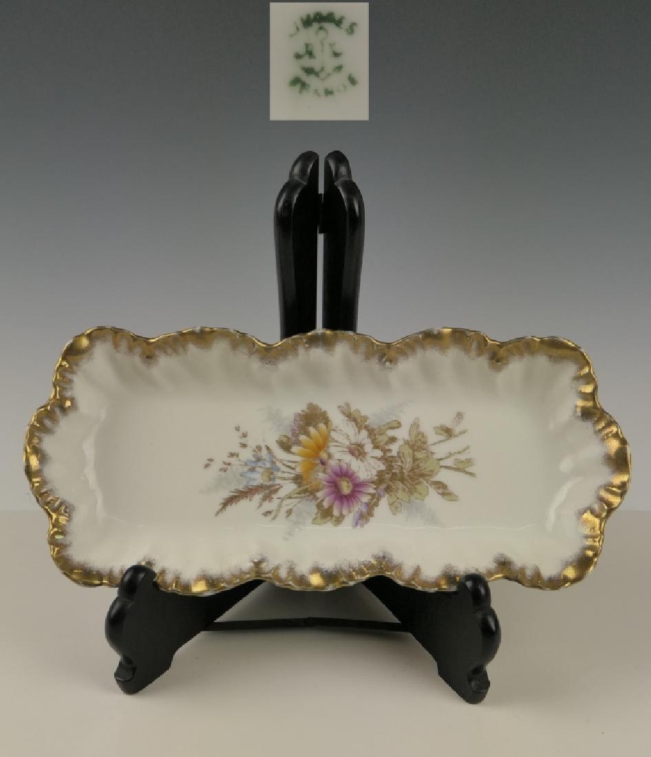 LANTERNIER LIMOGES FLORAL RECTANGULAR 12" DISH (1 of 6)