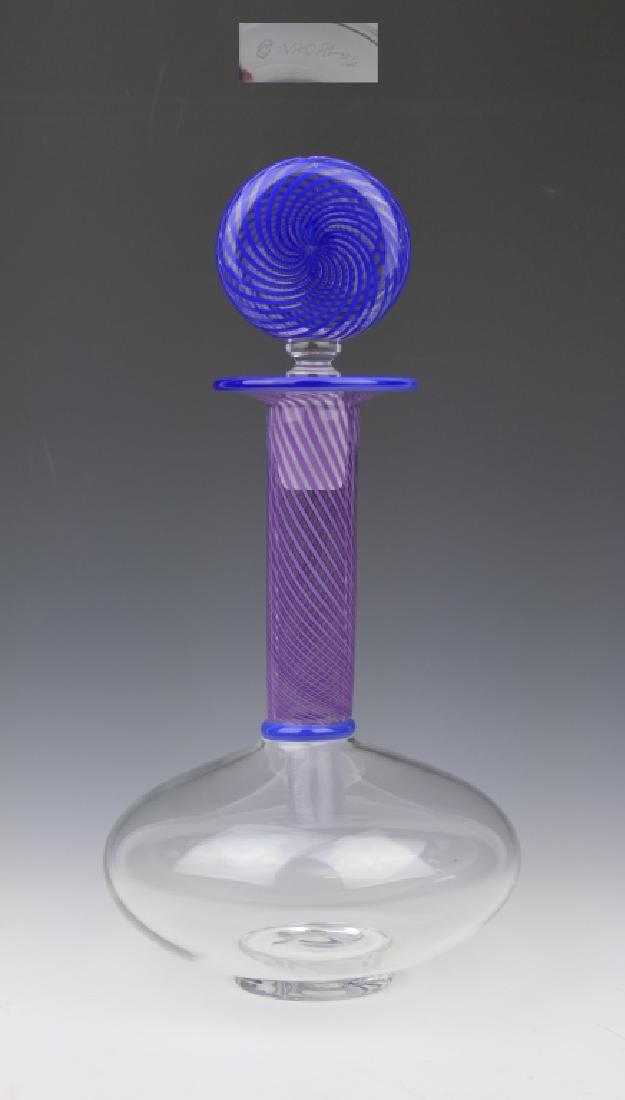 '96 JAMES NADAL MODERNIST GLASS DECANTER w STOPPER (1 of 10)