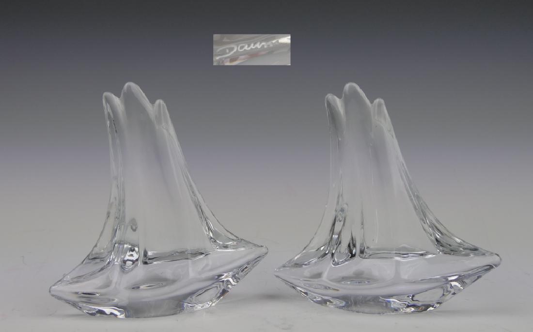 2 DAUM FRANCE "MINOS COLLECTION" CRYSTAL SAILBOATS (1 of 6)