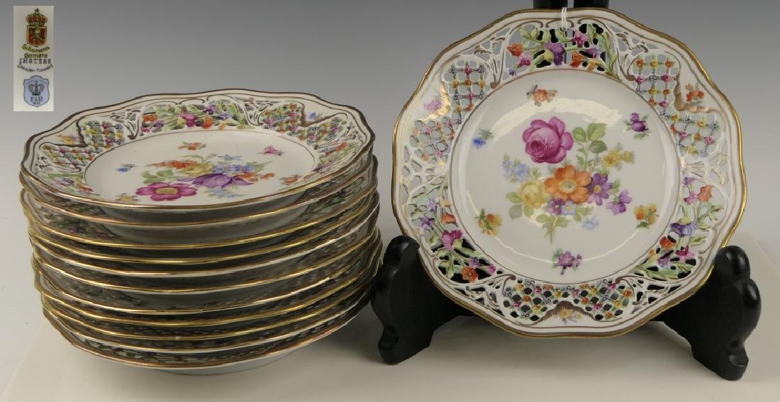 12pcs SCHUMANN "CHATEAU DRESDEN" DESSERT PLATES (1 of 6)