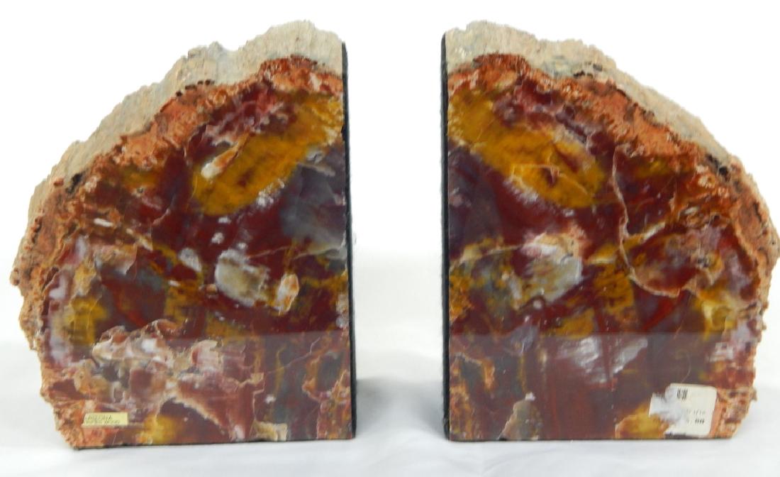 PETRIFIED WOOD BOOKENDS (1 of 5)