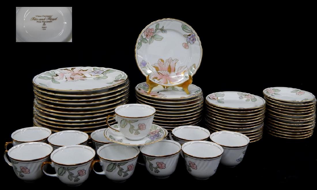 71PCS  FITZ & FLOYD "FLEUR FANTASIA" PLATES (1 of 4)
