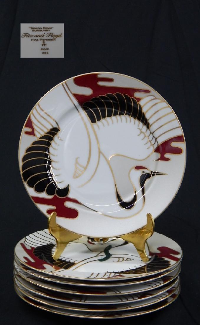 7 FITZ & FLOYD "TANCHO STORK" PLATES (1 of 1)