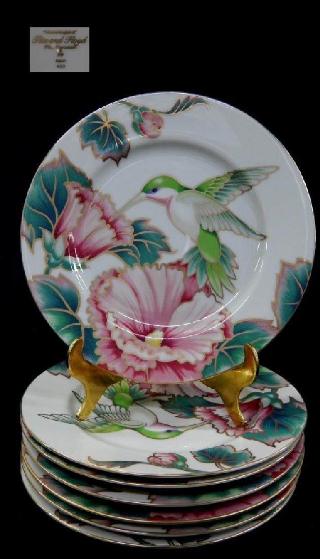 7 FITZ & FLOYD "HUMMINGBIRD" PLATES (1 of 1)