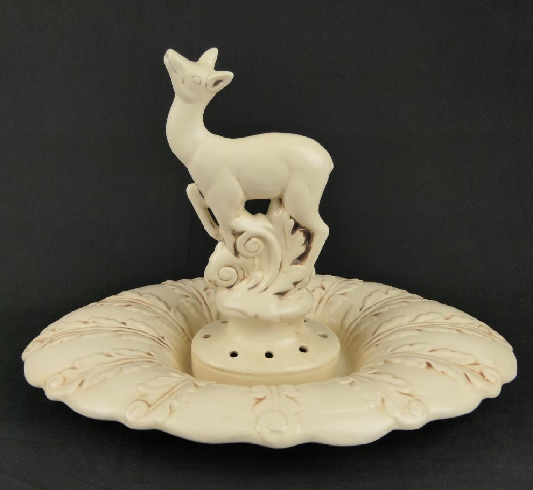 MID CENTURY RED WING POTTERY DEER CENTERPIECE (1 of 7)