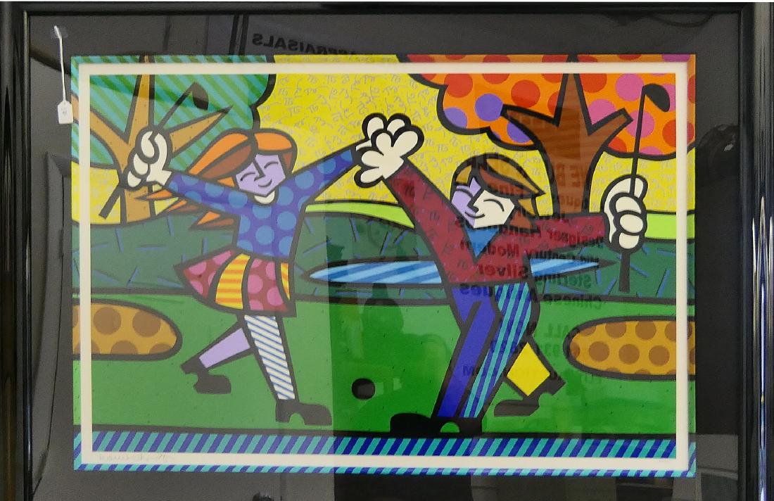 ROMERO BRITTO (BRAZIL b1963) LARGE SILKSCREEN (1 of 6)