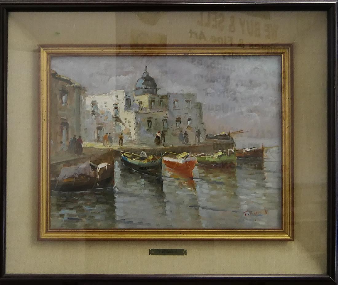 T. REGINATO (ITALIAN 20th C) OIL PAINTING ON BOARD (1 of 11)