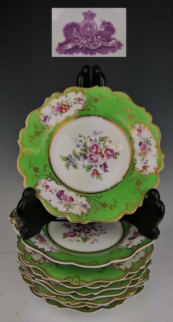9 PIECES HICKS & MEIGH ENGLISH PORCELAIN PLATES (1 of 7)
