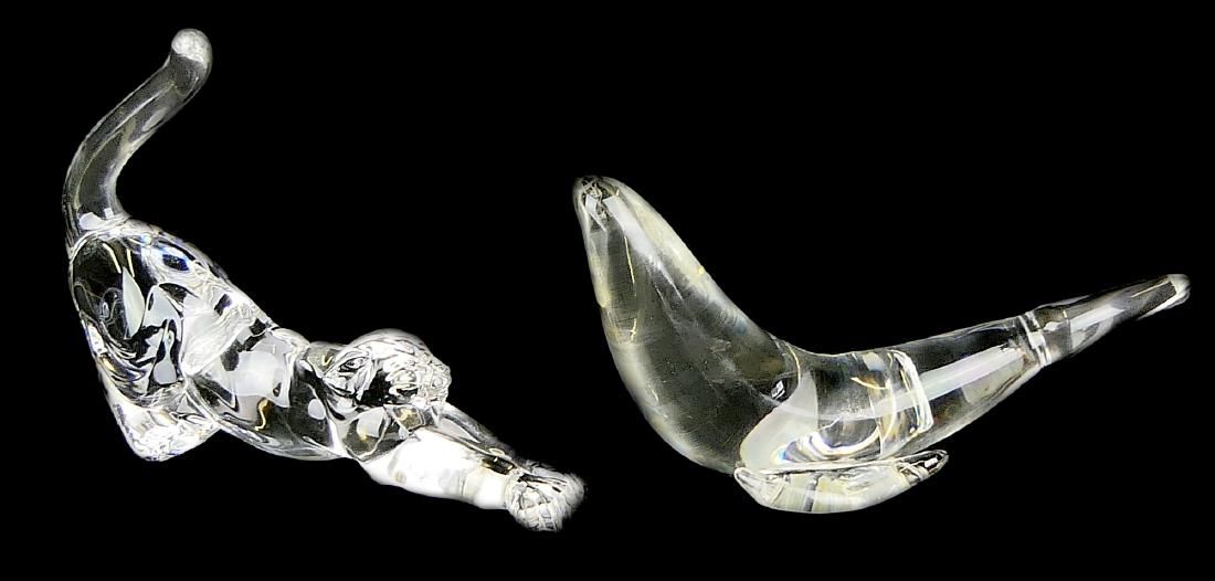 2 CRYSTAL ANIMAL SCULPTURES; STEUBEN & LENOX (1 of 6)