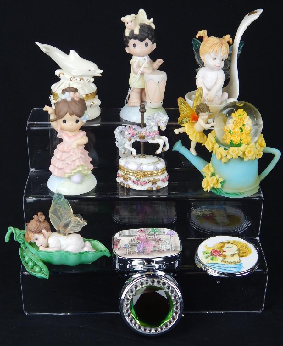 10 ENAMEL W/ RHINESTONE FIGURAL TRINKET BOXES (1 of 3)