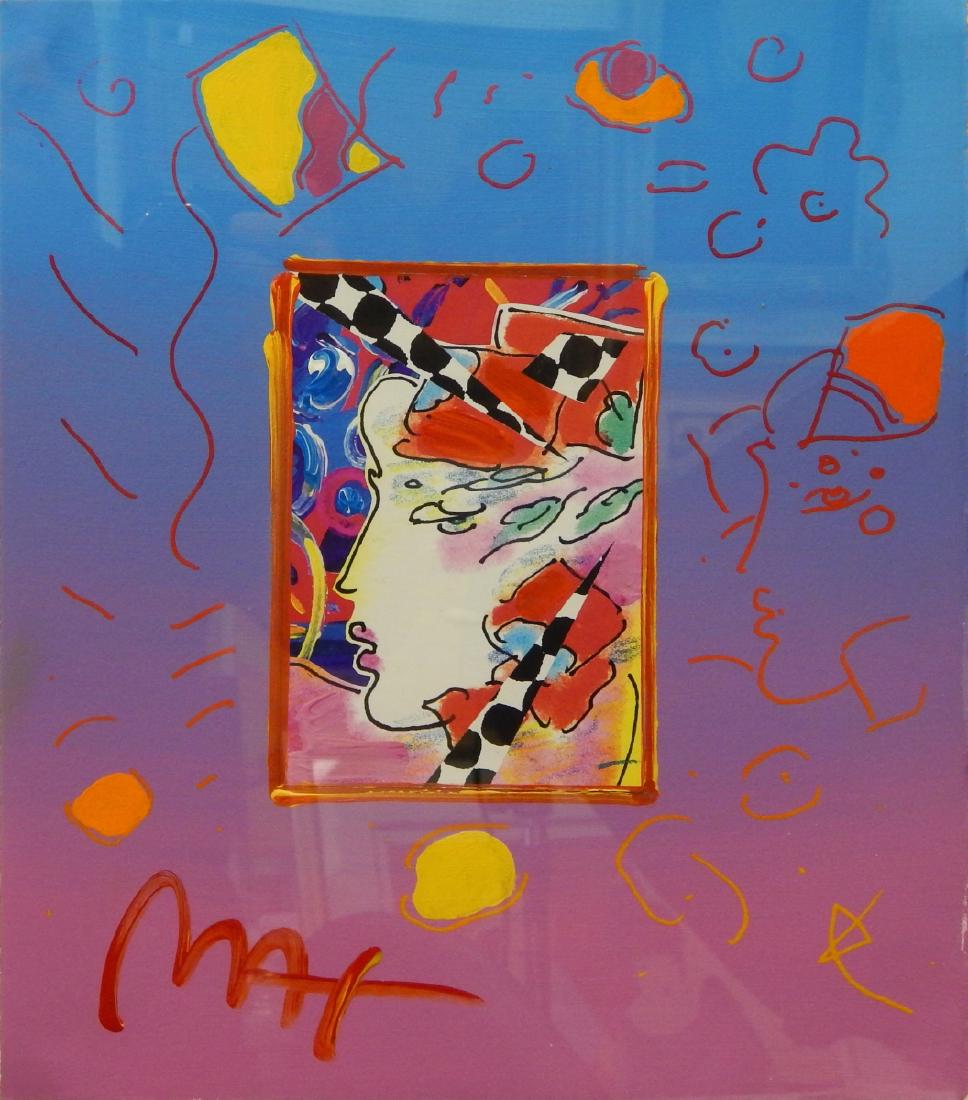 ORIGINAL PETER MAX  ACRYLIC EMBELLISHED PRINT (1 of 11)