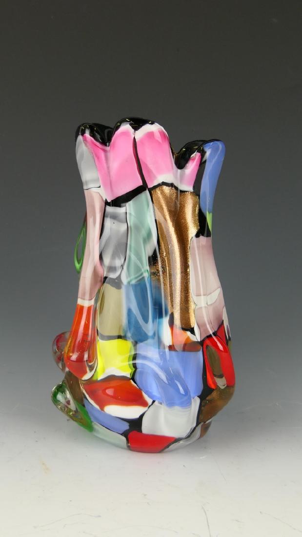VINTAGE MURANO MULTI-COLOR ART GLASS VASE (1 of 4)