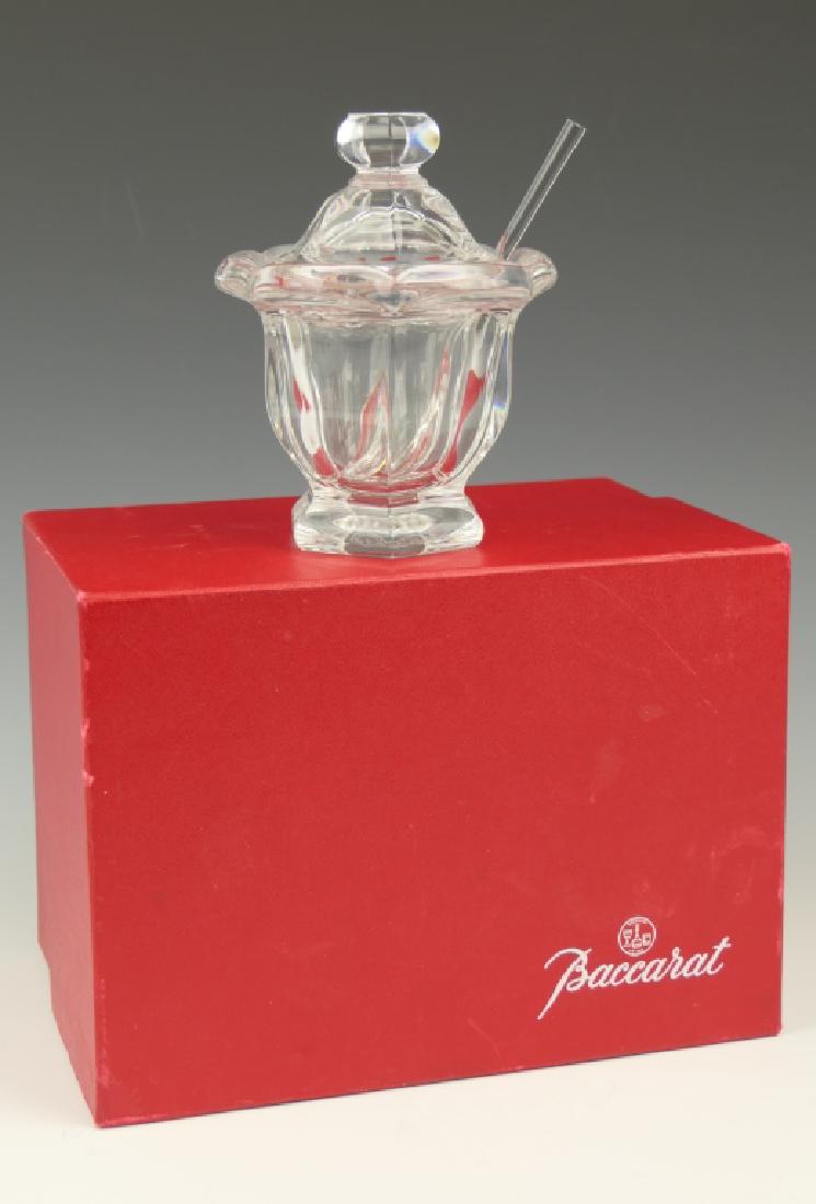 BACCARAT "HARCOURT" COV'D JAM SAUCE JAR w SPOON (1 of 6)
