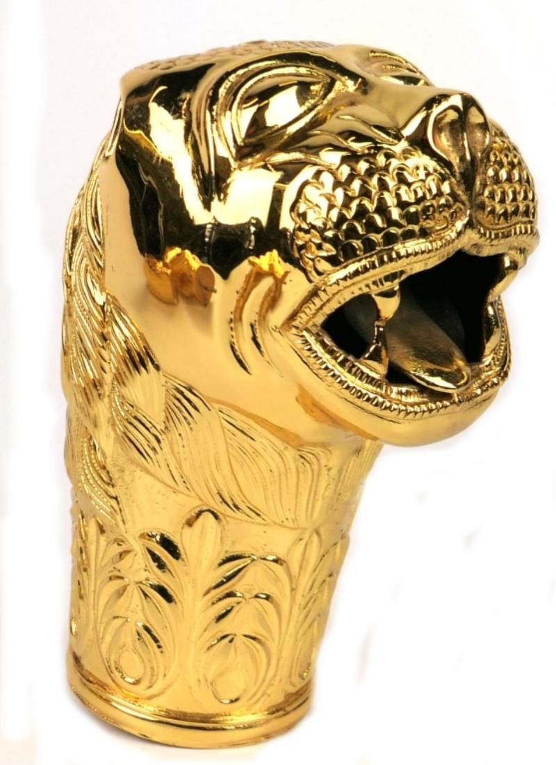 6 GOLD PLATED MUGHAL LION HEAD STAIRCASE NEWEL CAP (1 of 4)