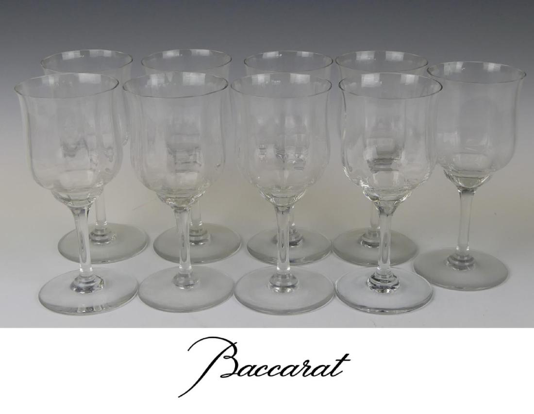 9 BACCARAT FRENCH CRYSTAL STEMWARE GLASSES (1 of 4)