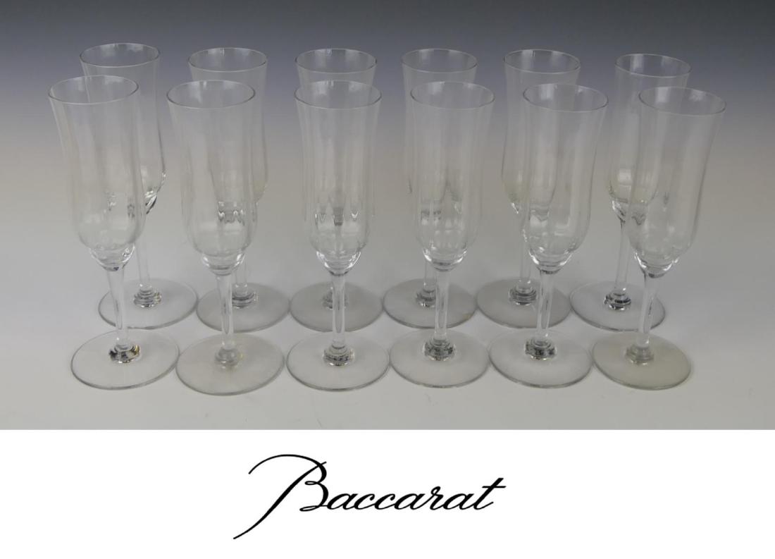 12 BACCARAT FRENCH CRYSTAL STEMWARE GLASSES (1 of 4)