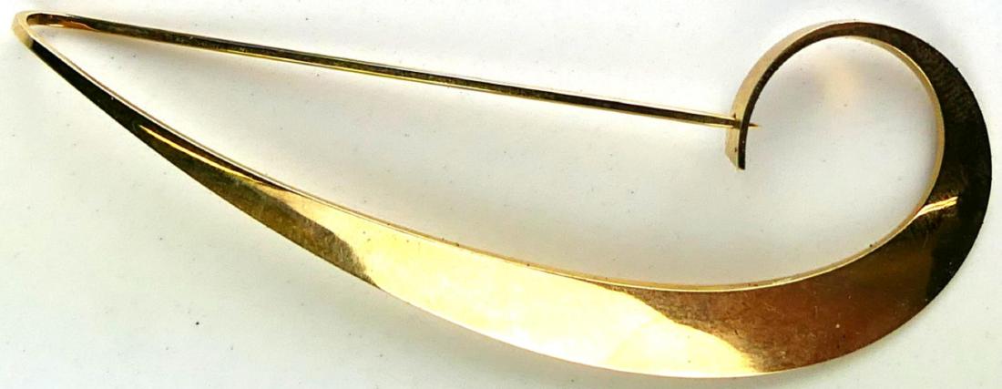 2003 RICHARD MESSINA 14K YELLOW GOLD BROOCH PIN (1 of 4)