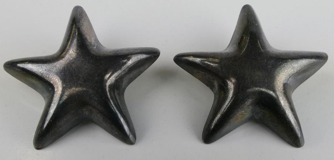 TIFFANY & CO STERLING SILVER PUFFY STAR EARRINGS (1 of 3)