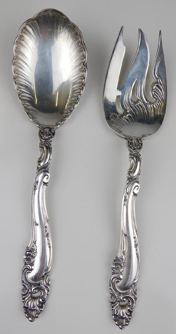GORHAM "DECOR" STERLING SILVER SALAD SERVING SET (1 of 1)
