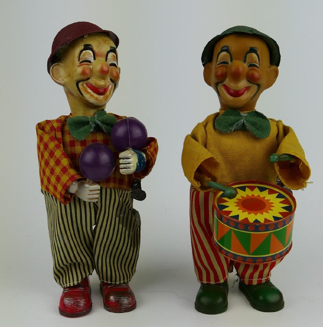 Pr VINTAGE MECHANICAL WINDUP CLOWN MUSICIANS (1 of 6)