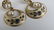 Pr 14K YG SAPPHIRE PEARL ENAMEL CRESCENT EARRINGS - 3
