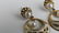 Pr 14K YG SAPPHIRE PEARL ENAMEL CRESCENT EARRINGS - 4