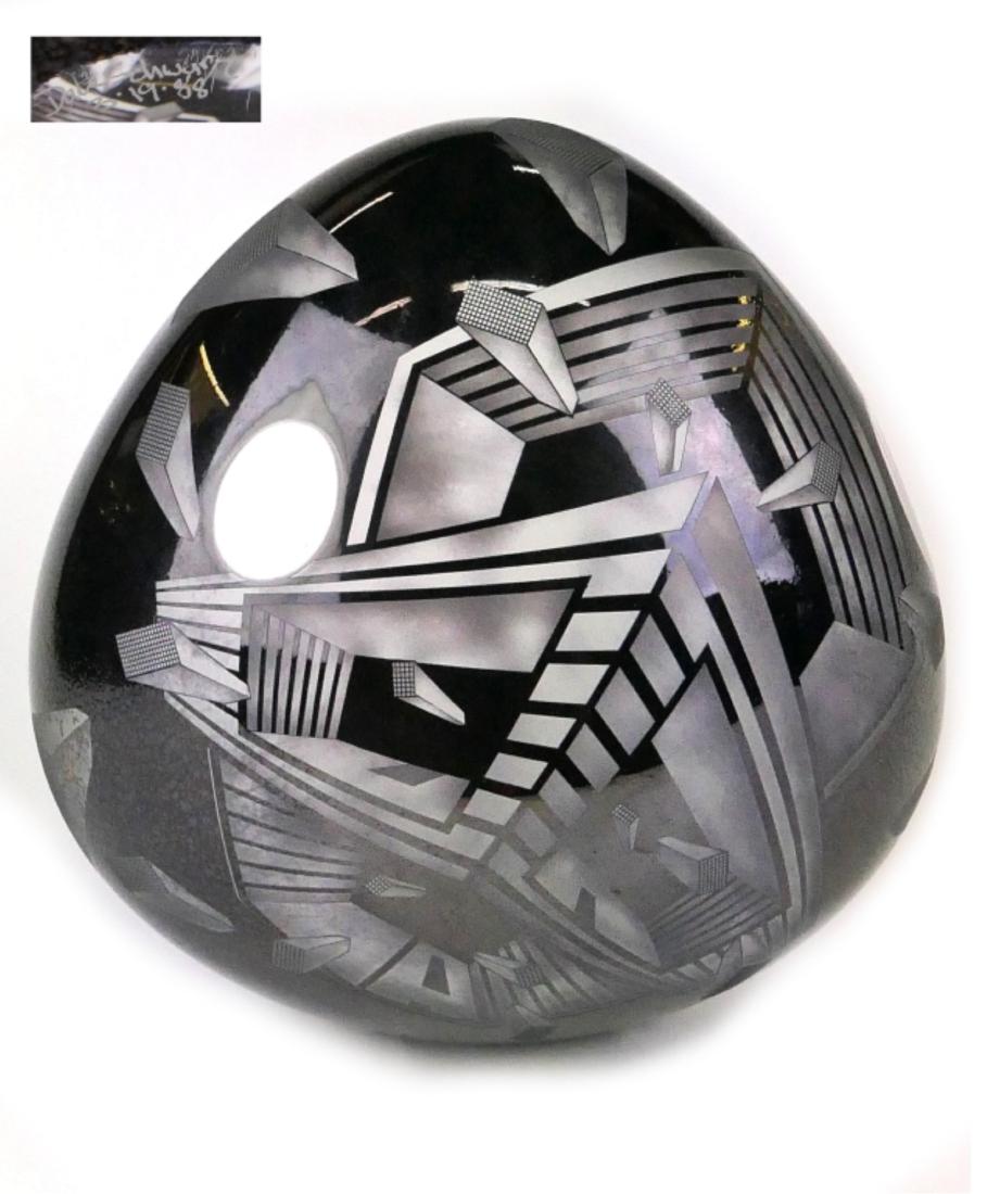 DAVID SCHWARZ (USA b1952) GEOMETRIC GLASS SCULPTUR (1 of 10)