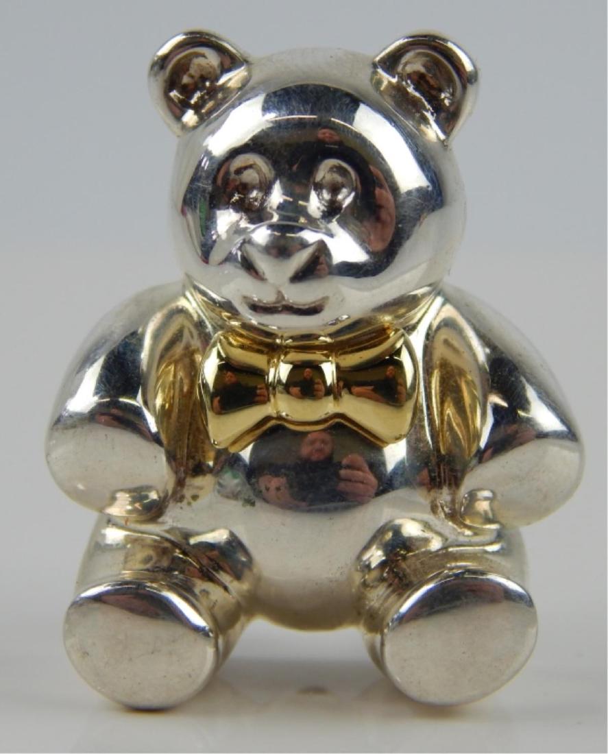 TIFFANY & COMPANY 18K STERLING TEDDY BEAR PIN (1 of 4)
