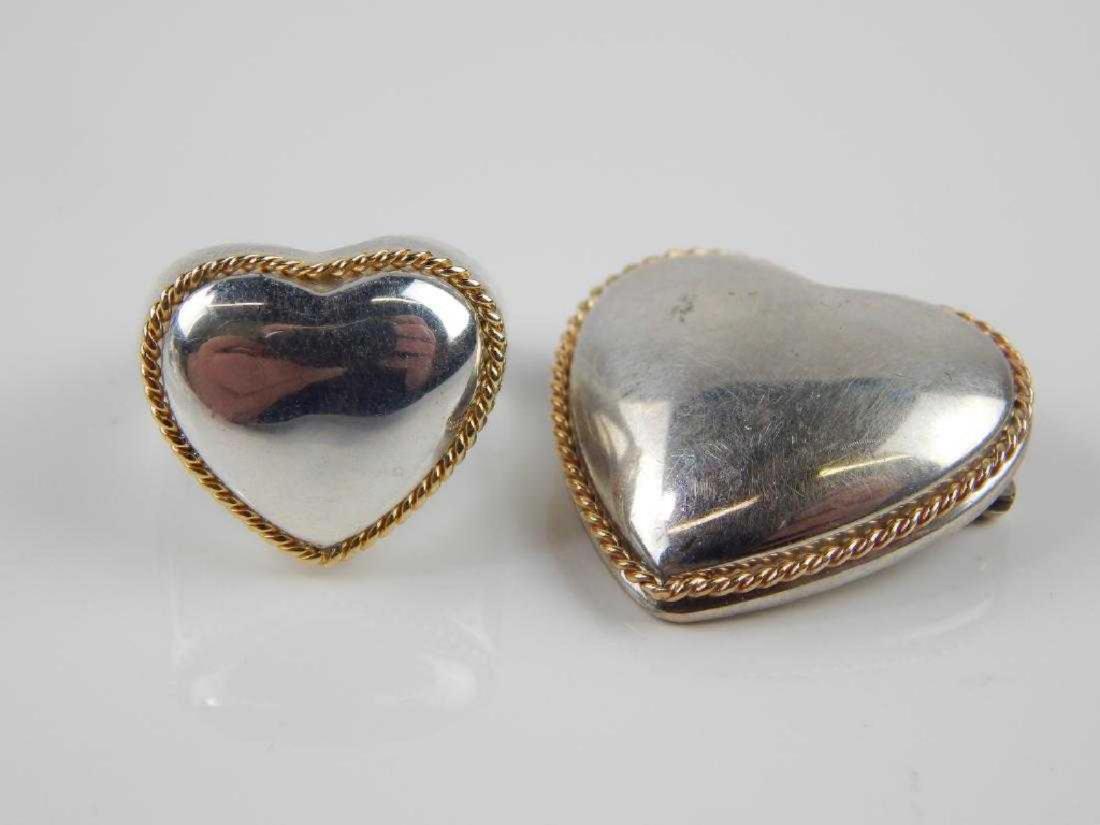 2pc TIFFANY & CO 18K STERLING HEART JEWELRY SET (1 of 4)