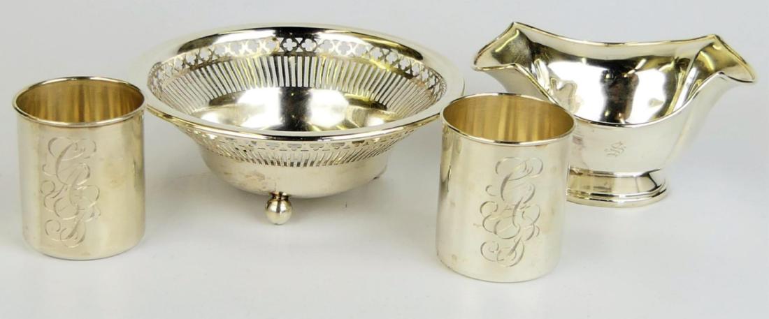 4 AMERICAN STERLING SILVER TABLEWARE ITEMS (1 of 6)