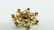 VINTAGE 14K YG GARNET SEED PEARL BROOCH PENDANT - 2