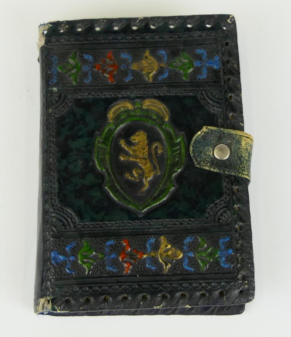 WWII ERA WHIST CLUB BRIDGE CARD SET LEATHER CASE (1 of 10)